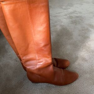 Brown calf high boots!